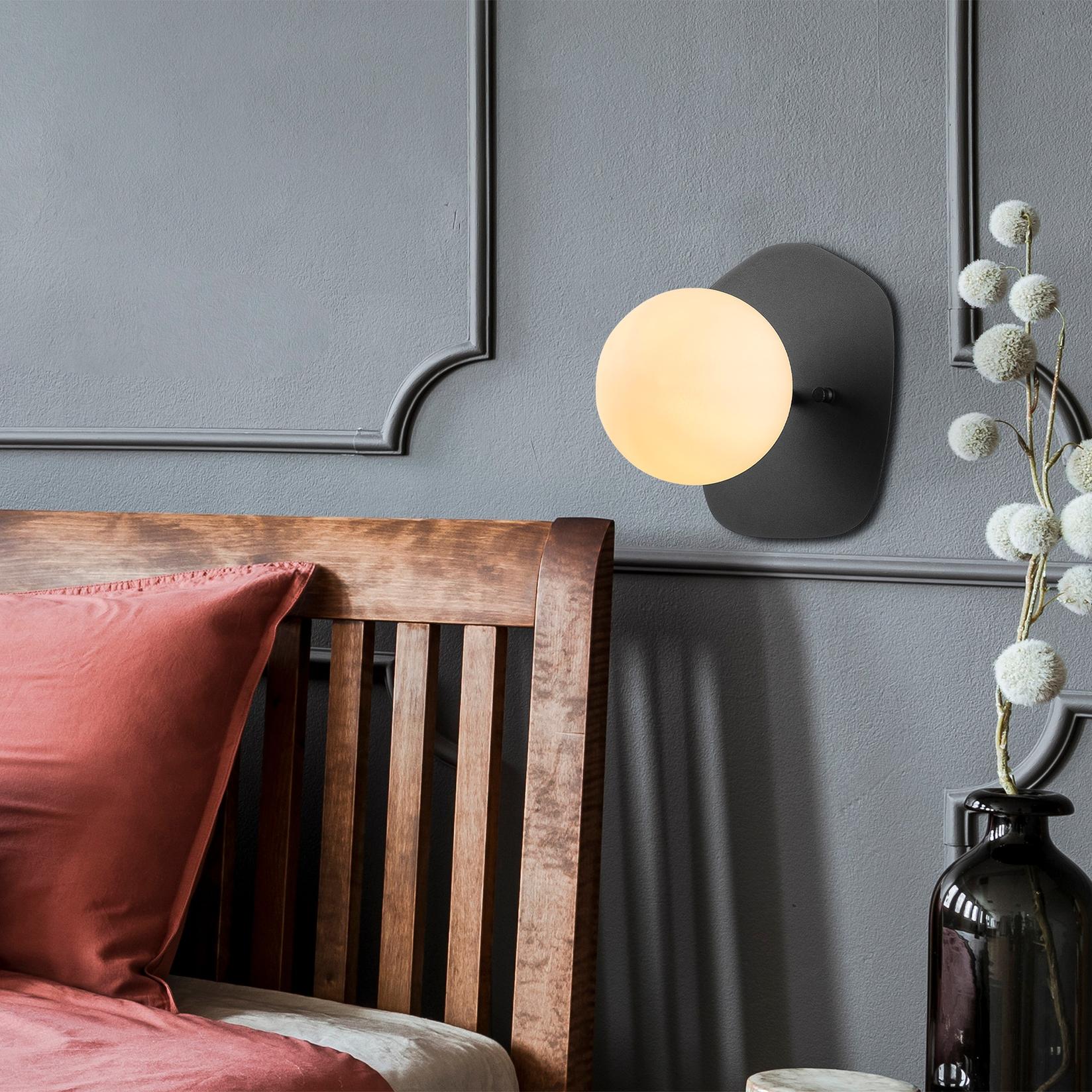 Opviq Zidna lampa E14 Grlo, Crno-krem