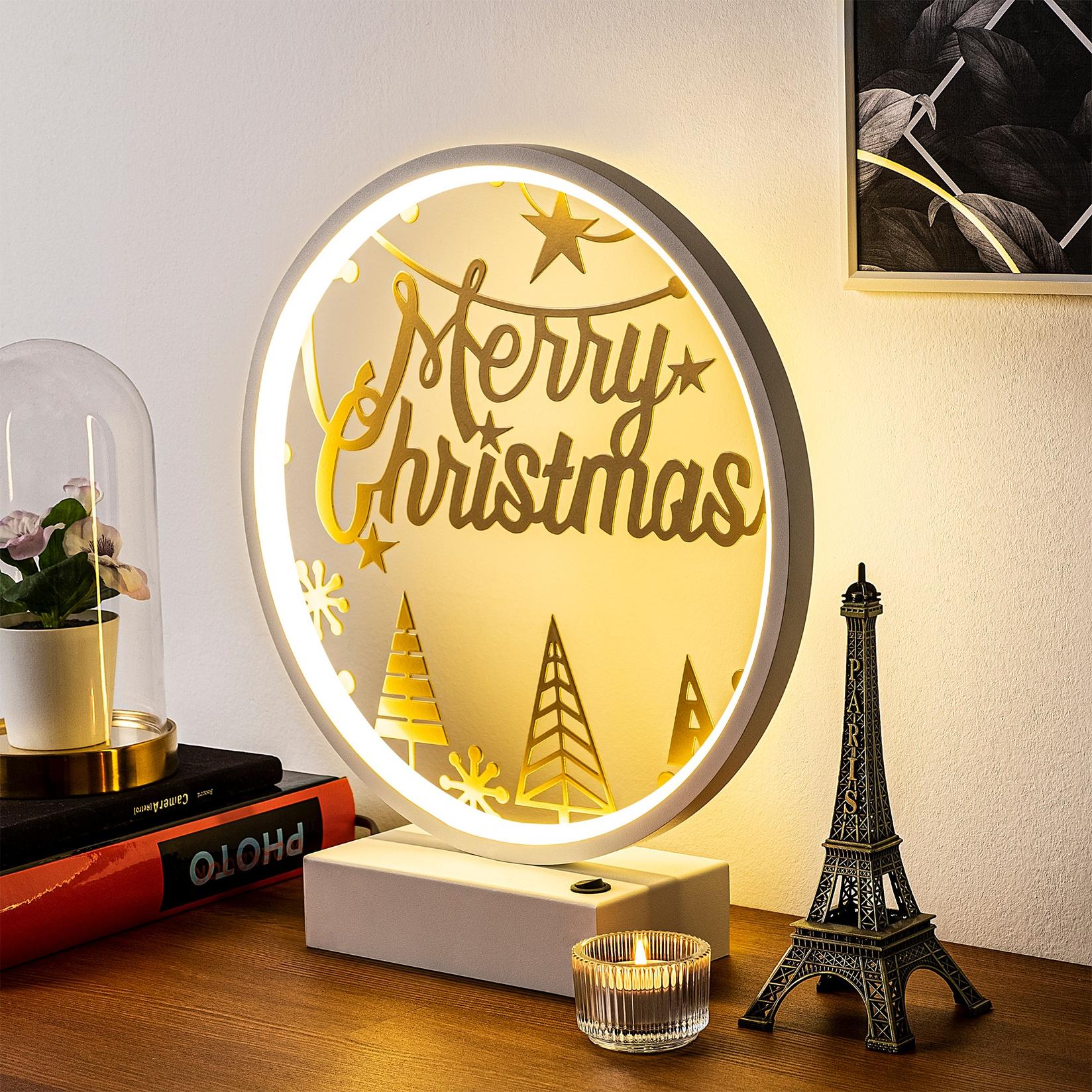 Opviq Stona lampa, Bijelo-zlatna