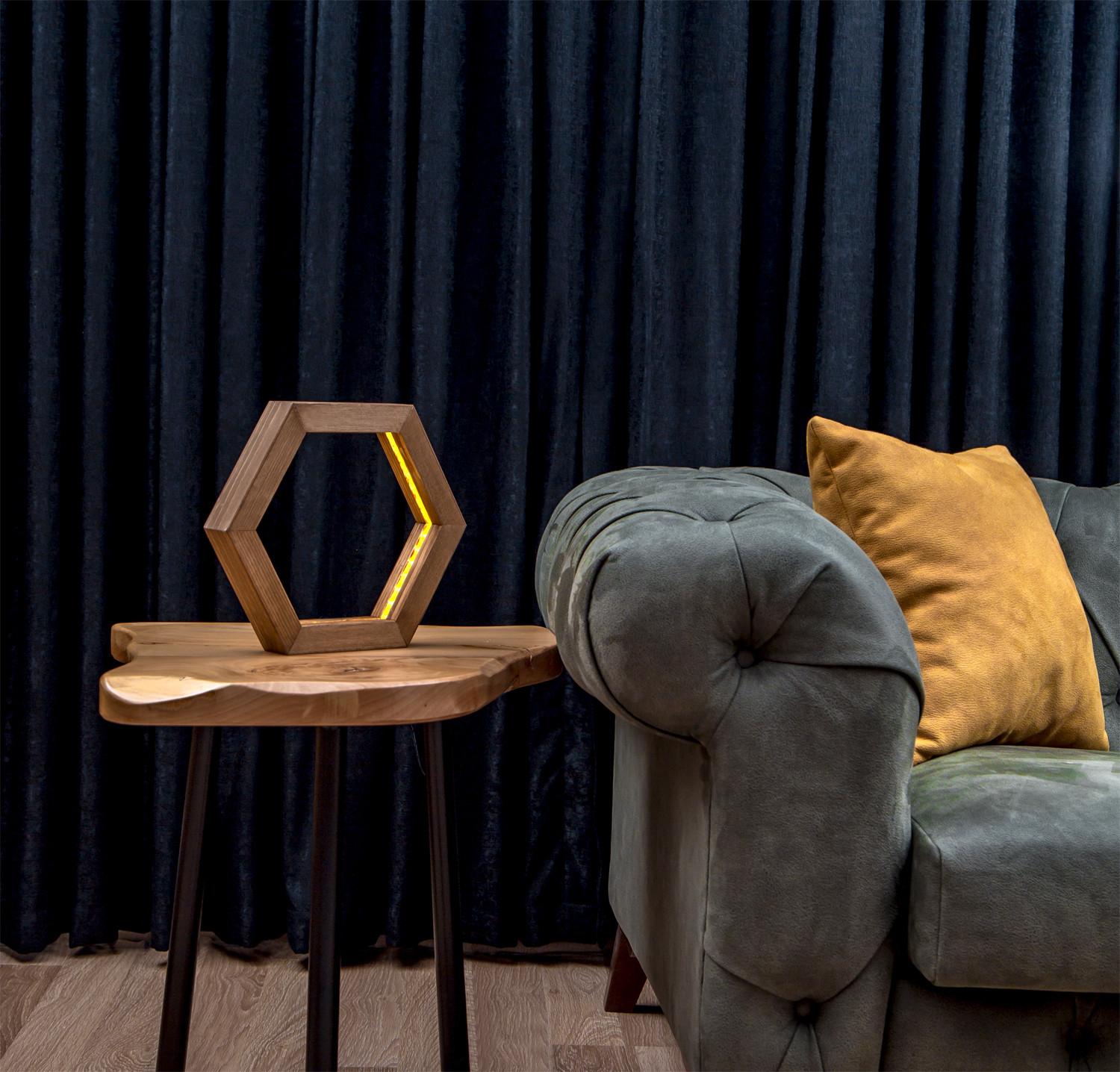 Opviq Stona lampa, LED, Smeđa