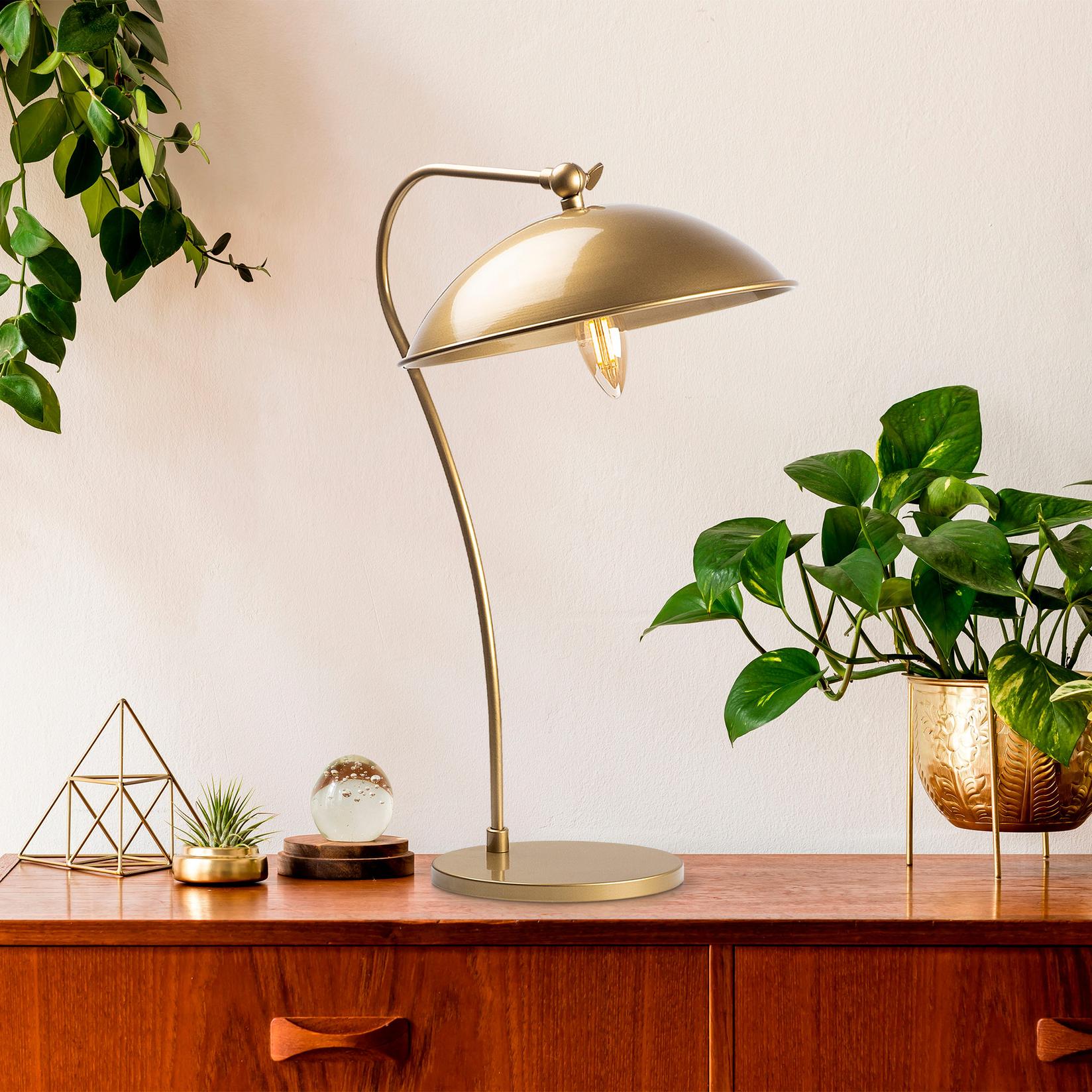 Opviq Stona lampa E14 Grlo, Zlatna