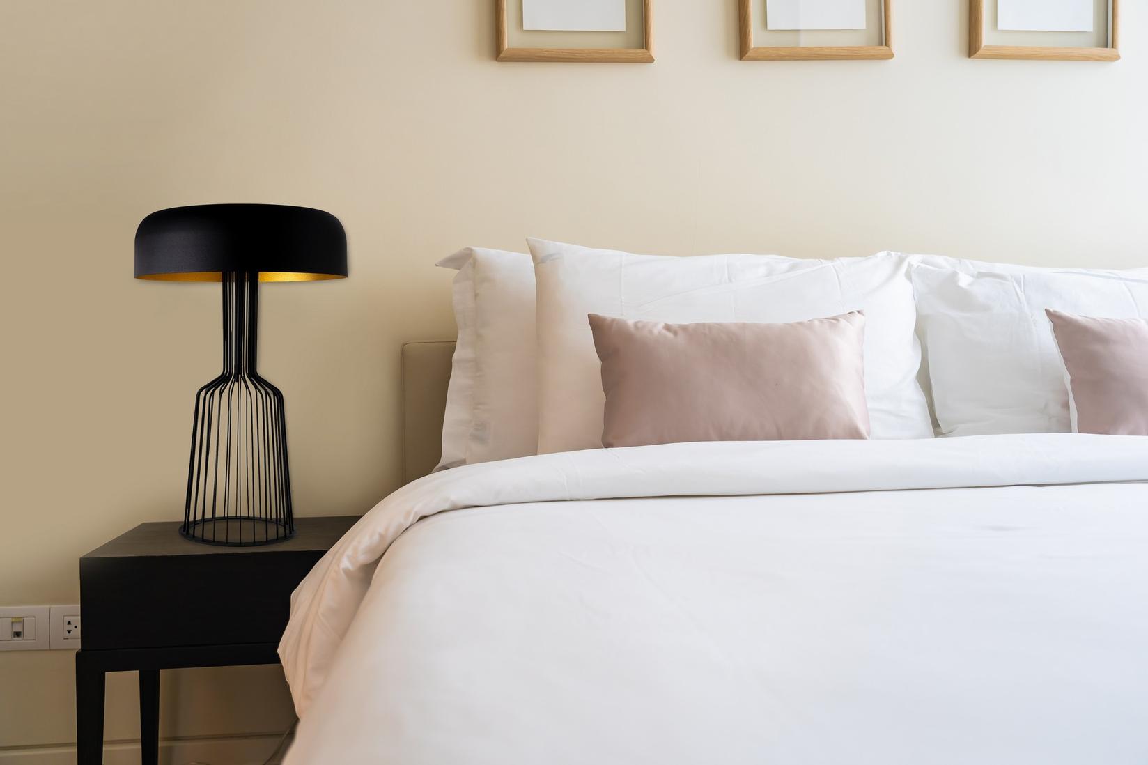 Opviq Stona lampa 2 x E27 Grlo, Crno-zlatna