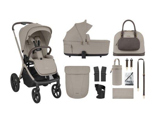 KikkaBoo Kolica za bebe Goya 2 u 1 Platinum, 0-22 kg, Bež