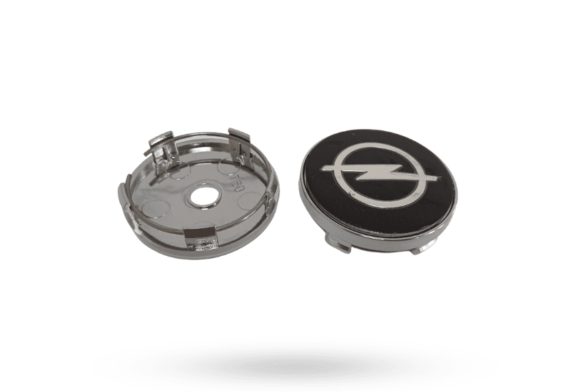 Čep za aluminijumsku felgu Opel, 60/57mm, Crni