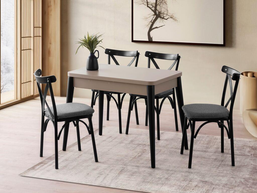 Hanah Home Razvlačivi trpezarijski sto Dolunay-1285, 100-120 cm, Smeđa