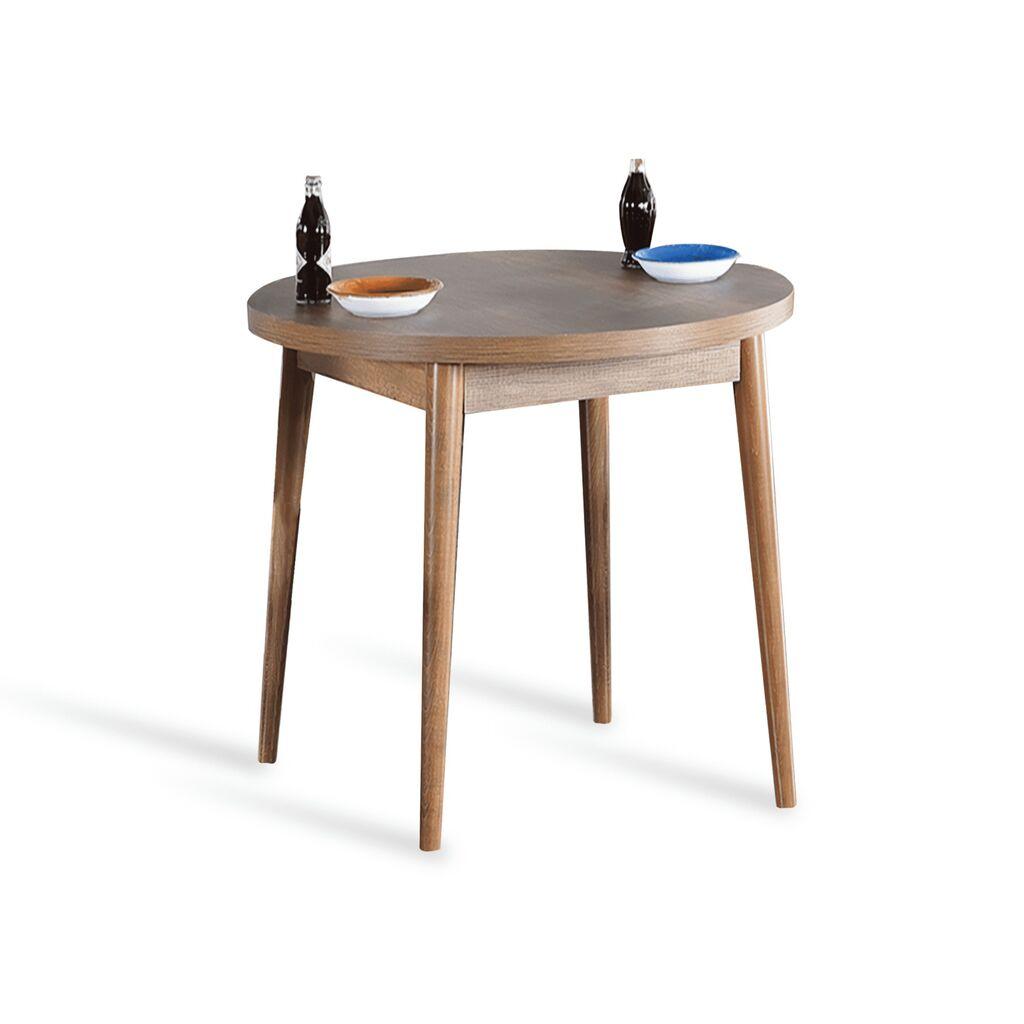 Hanah Home Trpezarijski sto u baroknom stilu, 90 cm, orah