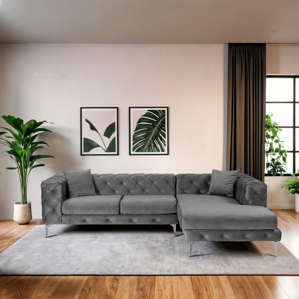 Atelier del Sofa Ugaona garnitura Como Eco, 270x180x72 cm, Antracit