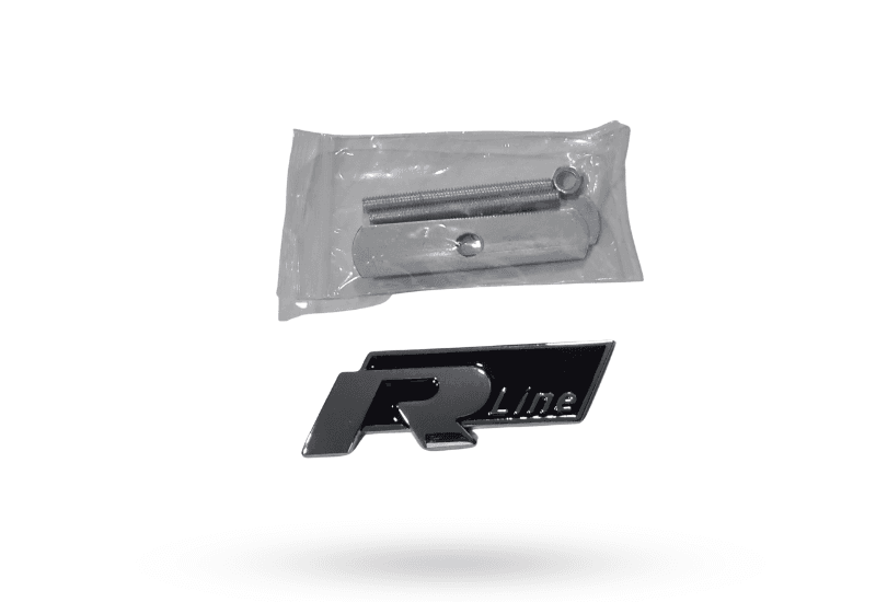 R line znak za masku sa šarafima, Crni