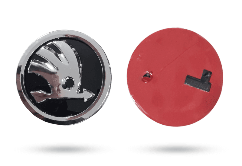 Amblem znak za gepek Škoda, 79mm, Crni