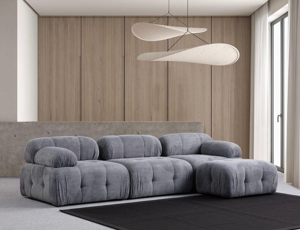 Atelier del Sofa Mala ugaona sofa, 290x160 cm, Siva