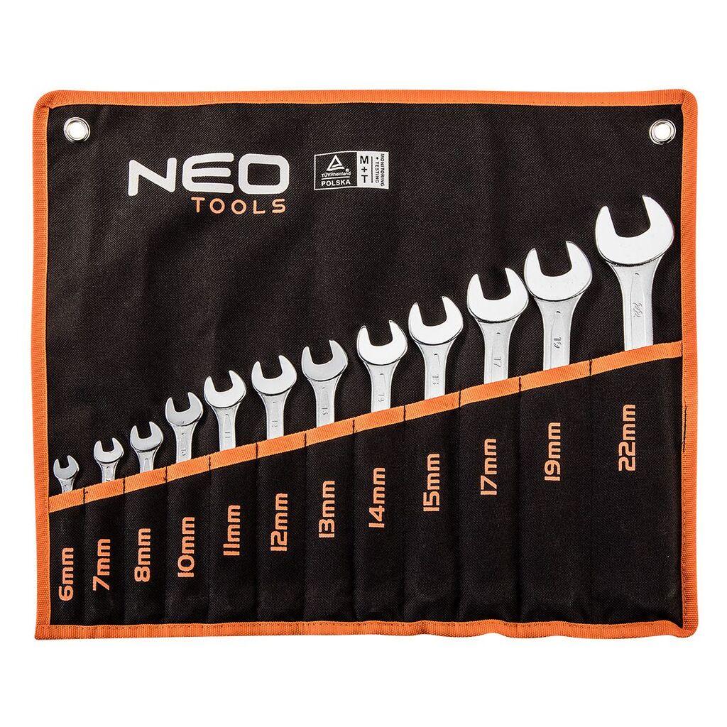 Neo Set Okasto-viljuškastih ključeva, 6-22 mm, 12/1, 09-752
