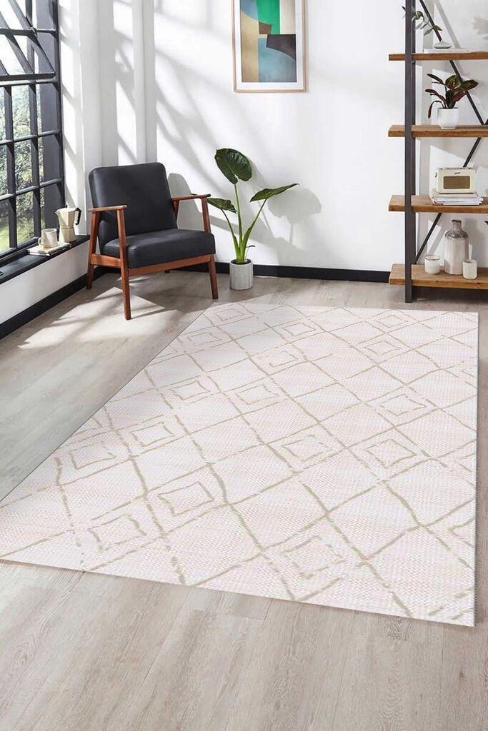 Conceptum Hypnose tepih Akasya Ak002, 80x200 cm, krem-bijeli