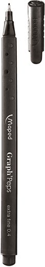 Fineliner 0.4 mm crni box MAPED
