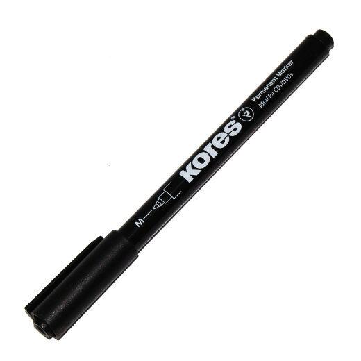 Marker permanent za CD crni KORES