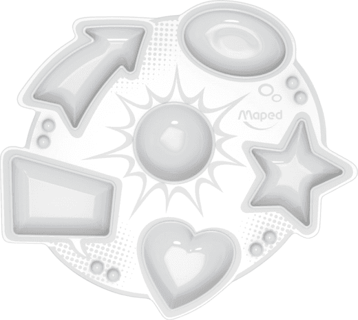 Maped Paleta za tempere, Bijelo-siva