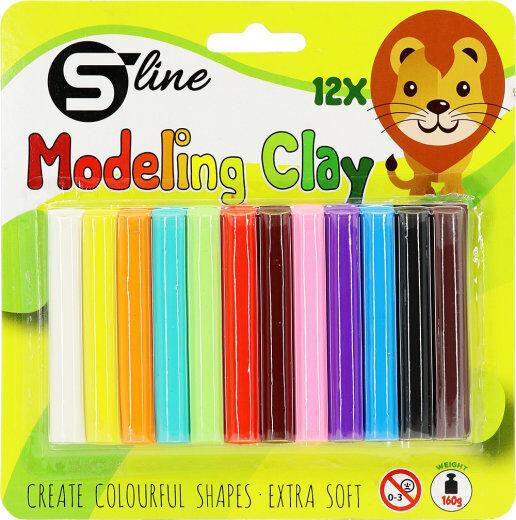 S-Line Plastelin, 12 komada