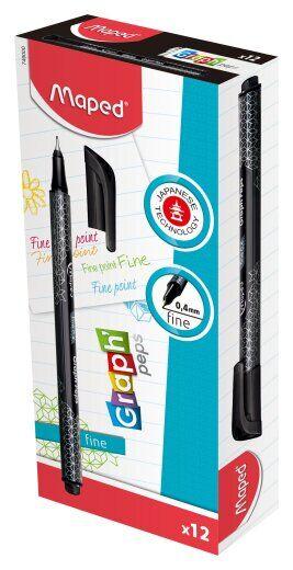Fineliner 0.4 mm crni box DECO MAPED