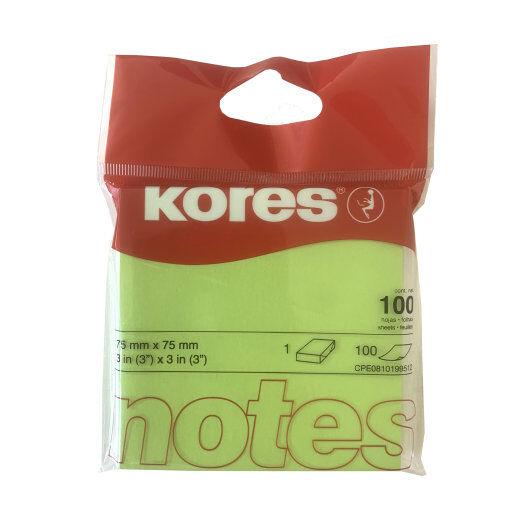 Samoljepljivi listici 75x75 zeleni NEON