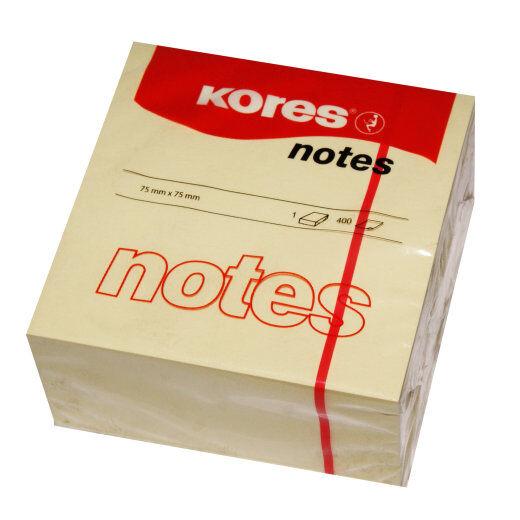 Kores Samoljepljivi listići Cubo, 75x75mm, Žuti