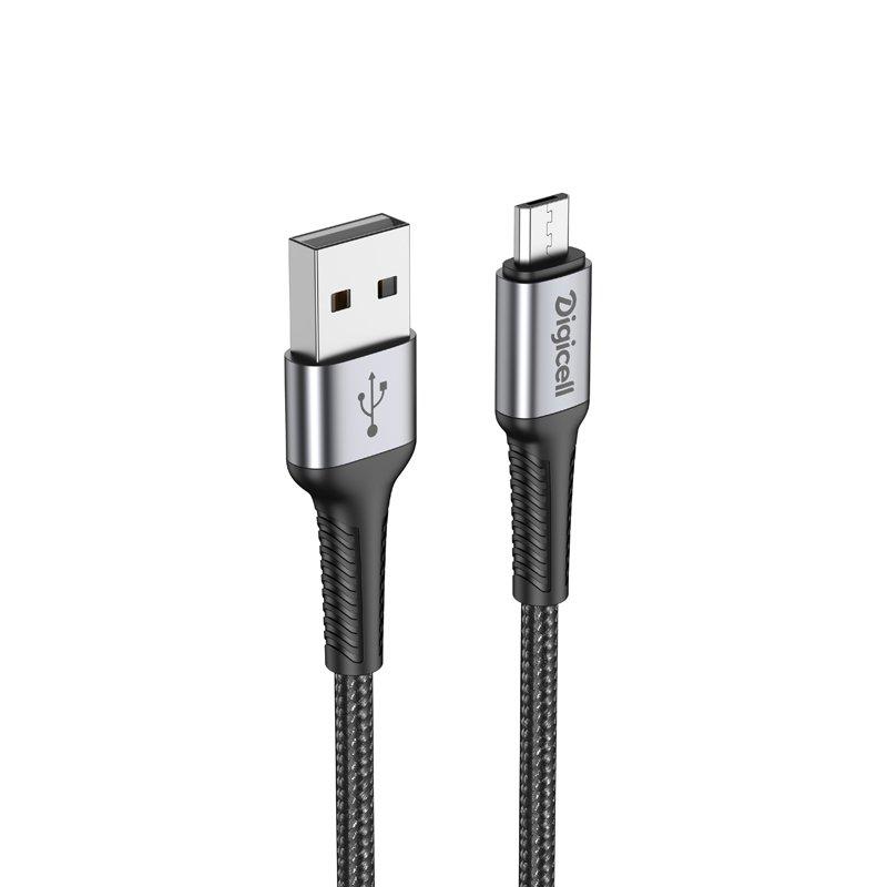 Digicell Dynamic pleteni  USB to Micro kabl 5A, Crni