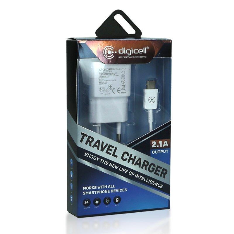 Digicell Kućni punjač Type-C 2.1A 2u1, Bijeli
