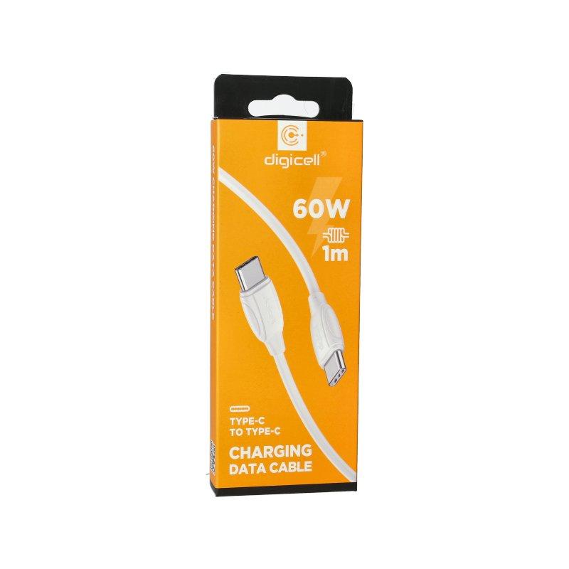 Digicell Dvostruki brzi kabl Type-C na Type-C 60W, Bijeli