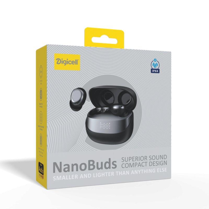 Digicell Bežične slušalice NanoBuds TWS, Crne