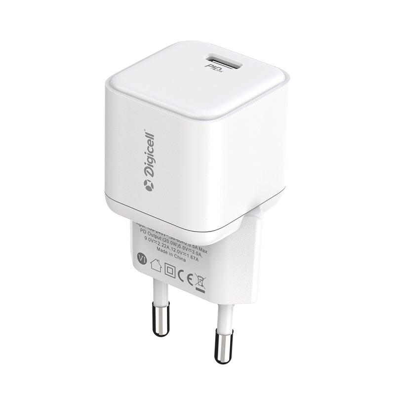 Digicell GaN Punjač 1C PD 20W, Bijeli