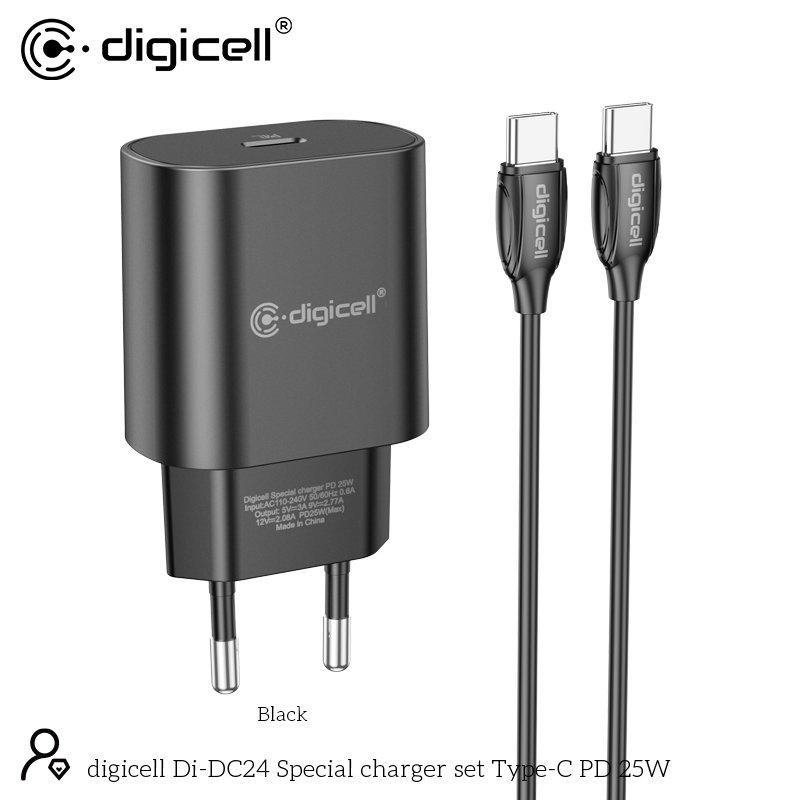 Digicell Poseban punjač set Type-C PD 25W, Bijeli