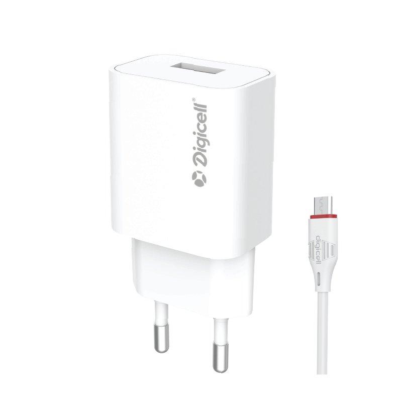Digicell Punjač Spark set micro 2.1A, Bijeli