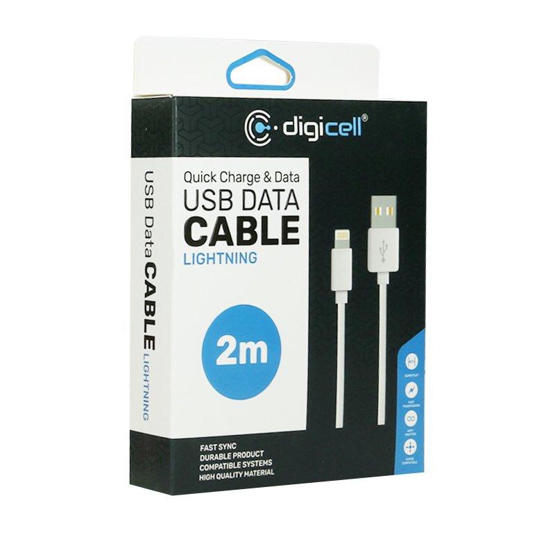 Digicell Kabl USB lightning 2m, Bijeli
