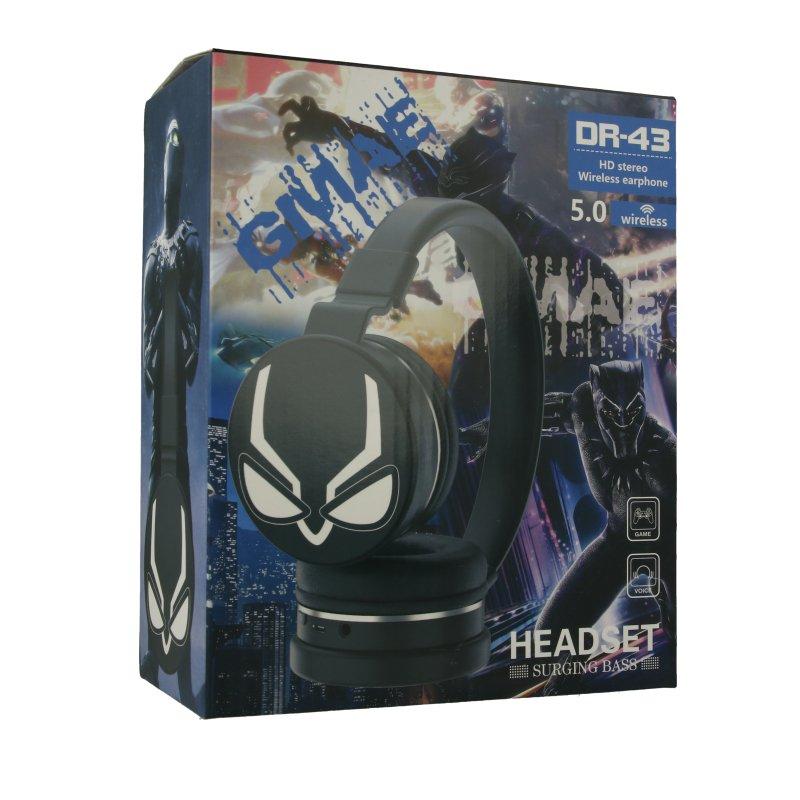 Gmae Bluetooth slušalice DR-43 Crni panter, Crne