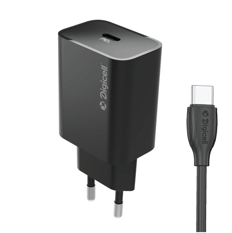 Digicell Icon Super brzi punjač set Type-C PD 25W, Crni