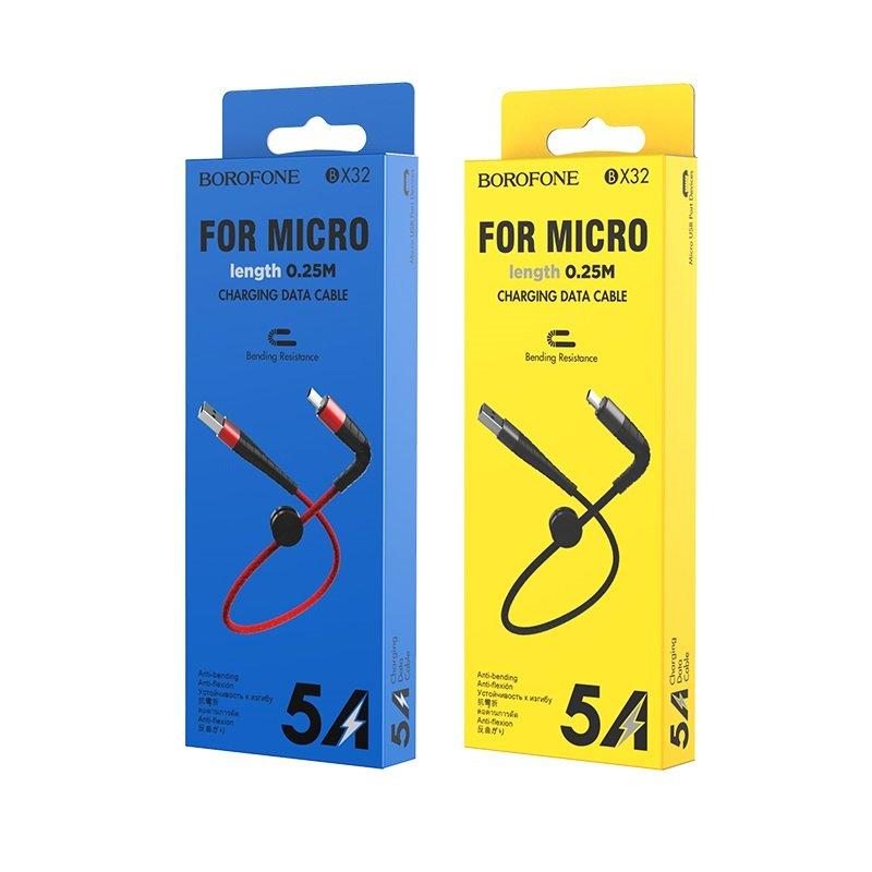 Borofone Micro Kabl BX32 Munificent 0.25m, Crni