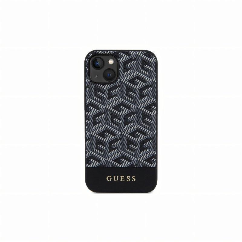 Guess Maska sa GCube prugama MagSafe za iPhone 15 Pro Max, Crna