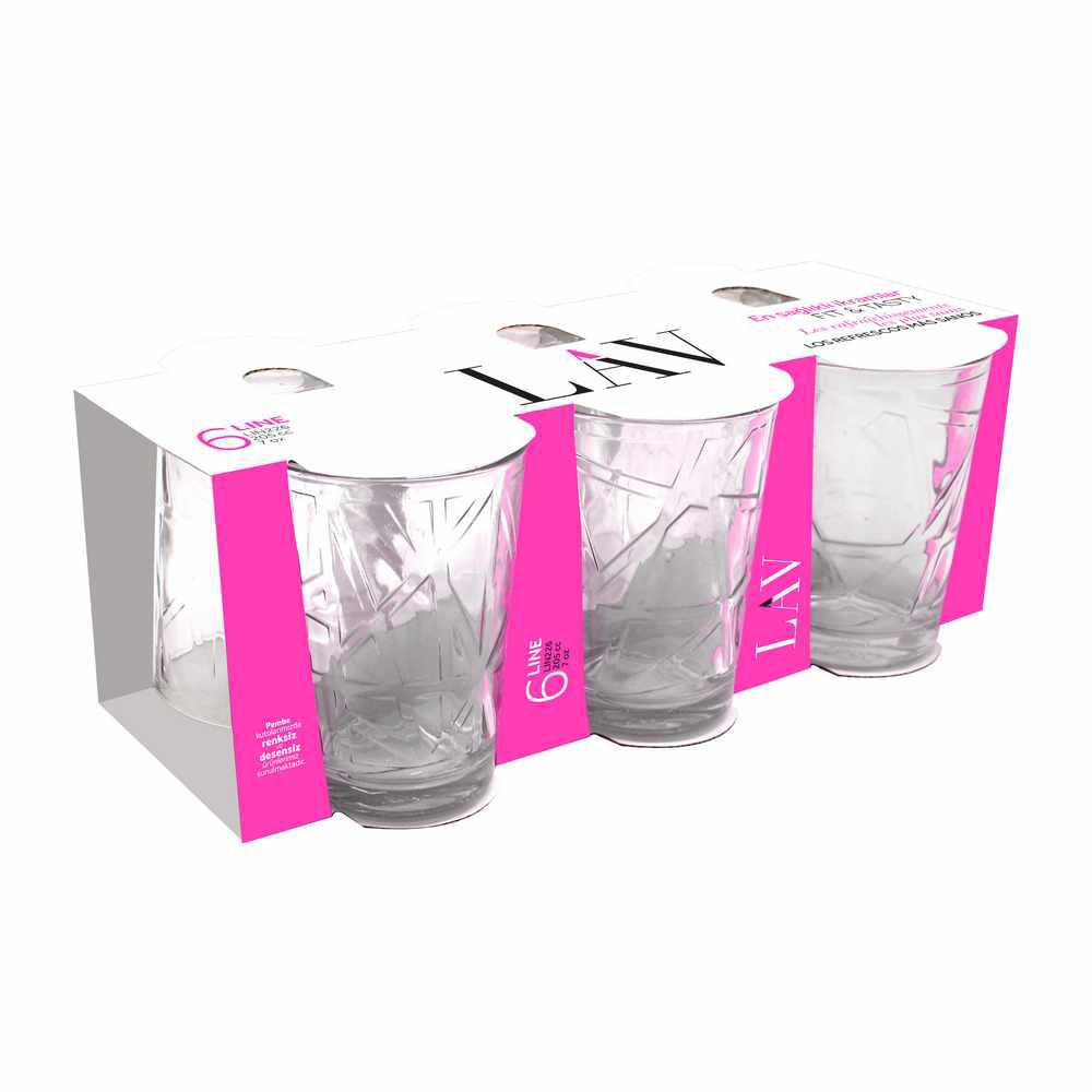 LAV Glass čaše za vodu, 205ml, 6/1