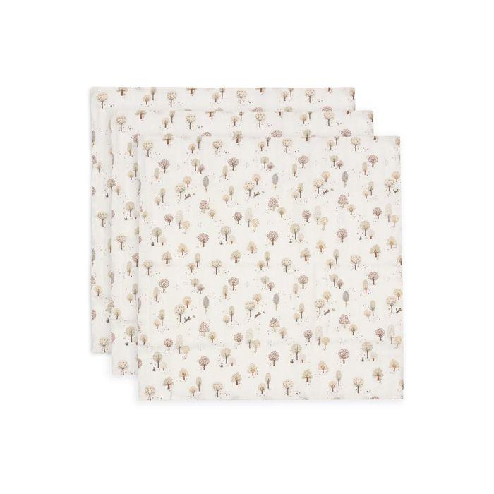 Jollein Set od 3 Muslin pelene Tiny Park, Bijele