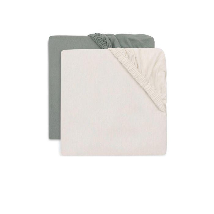 Jollein Set od 2 navlake za madrac Sea Green/Ivory, Siva i Bijela