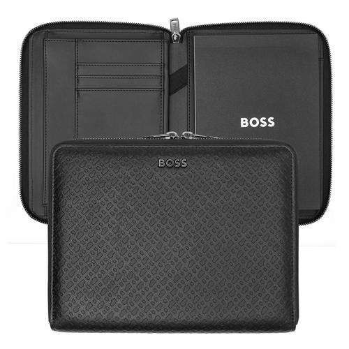 HUGO BOSS Fascikla, Konferencijska, A4, 1Patent, , Monogram, HTA411A, 23*32*2cm, Crna