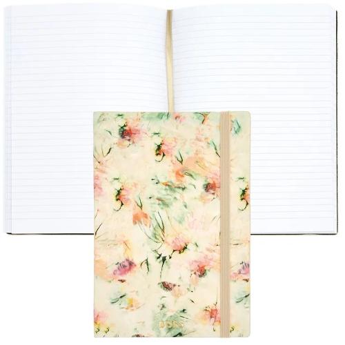 BOSS Notebook, A5, Sa elastikom, 96 listova, Sa linijama, Tie-dye cvijet, HNH418GL, krem