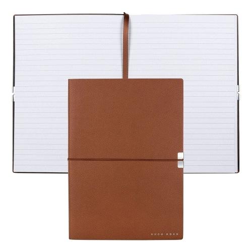 HUGO BOSS bilježnica, A5, 100g, 80 listova, linirana, Elegance Storyline, HNH124ZL, smeđa