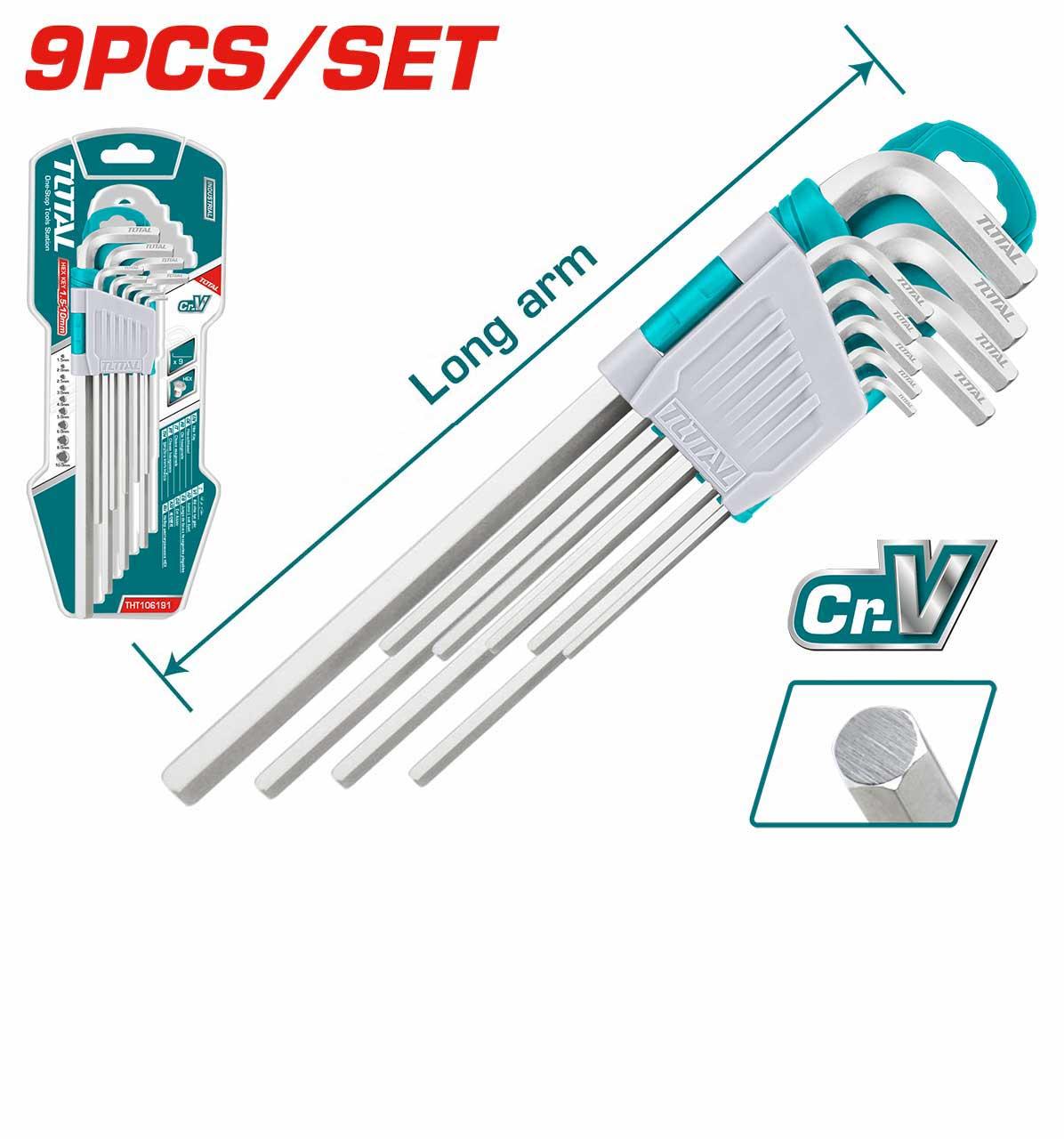 Kompletni set imbus ključeva 1,5-10 mm THT106191, 9 komada