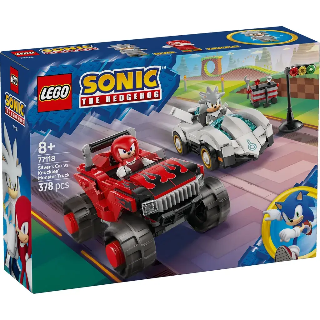 Lego Silver Car vs. Knuckles Monster Truck 77118, 378 dijelova