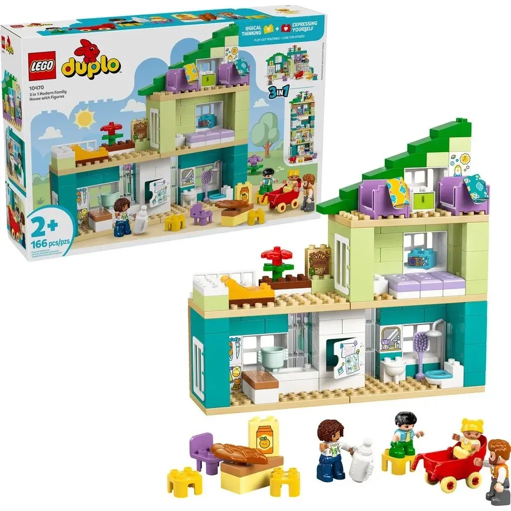 Lego Savremena Porodična Kuća Duplo 10470, 3u1, 166 dijelova
