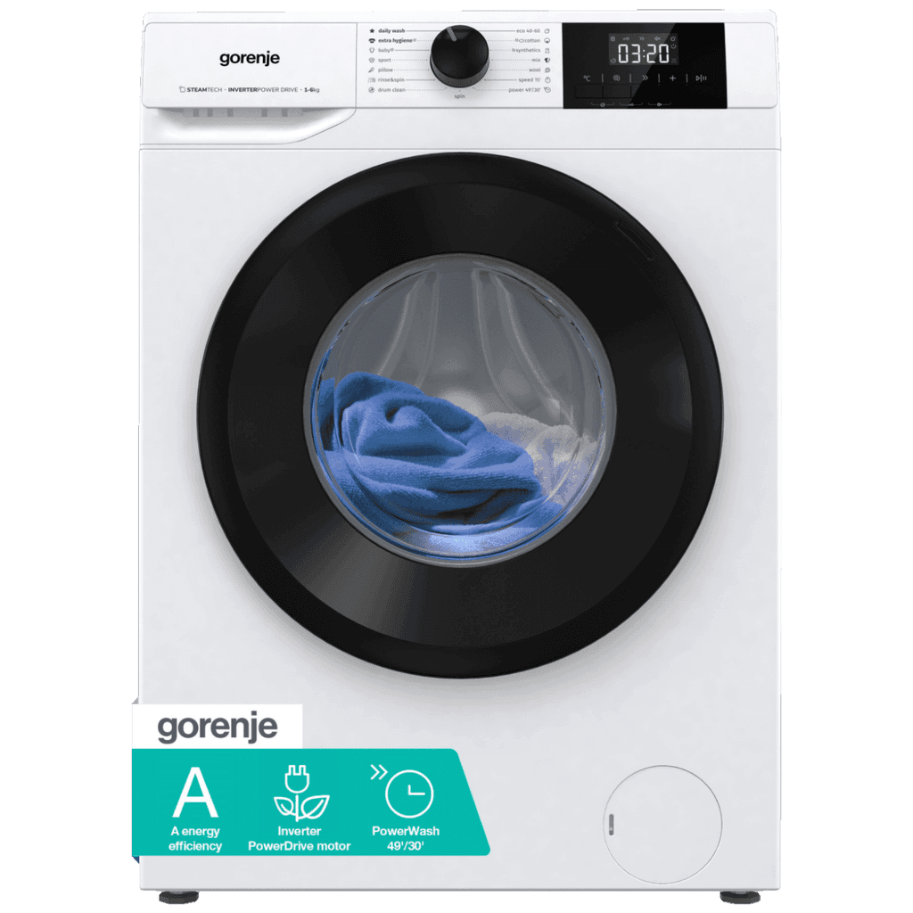 Gorenje Mašina za veš W3NGPI61SAS, 1000 Obrtaja, 6 Kg Veša, Bijela