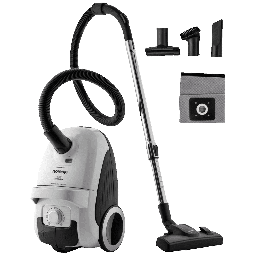 Gorenje Usisavač VC2221G4EW, Sa vrećicom, 2200W, Bijelo-Crni