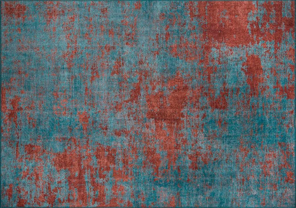 Conceptum Hypnose Carpet Fusion -AL 04, 140x190 cm, tirkizno-narandžasta