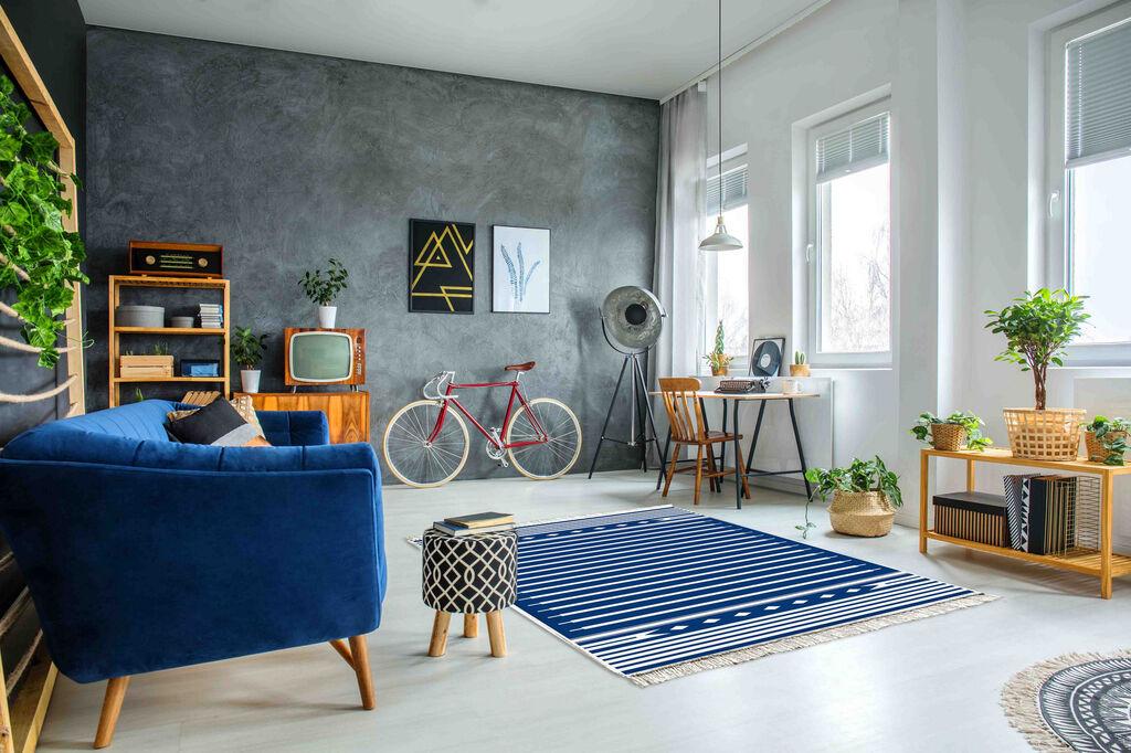 Conceptum Hypnose tepih Klm0133, 150x100 cm, Crno-bijeli