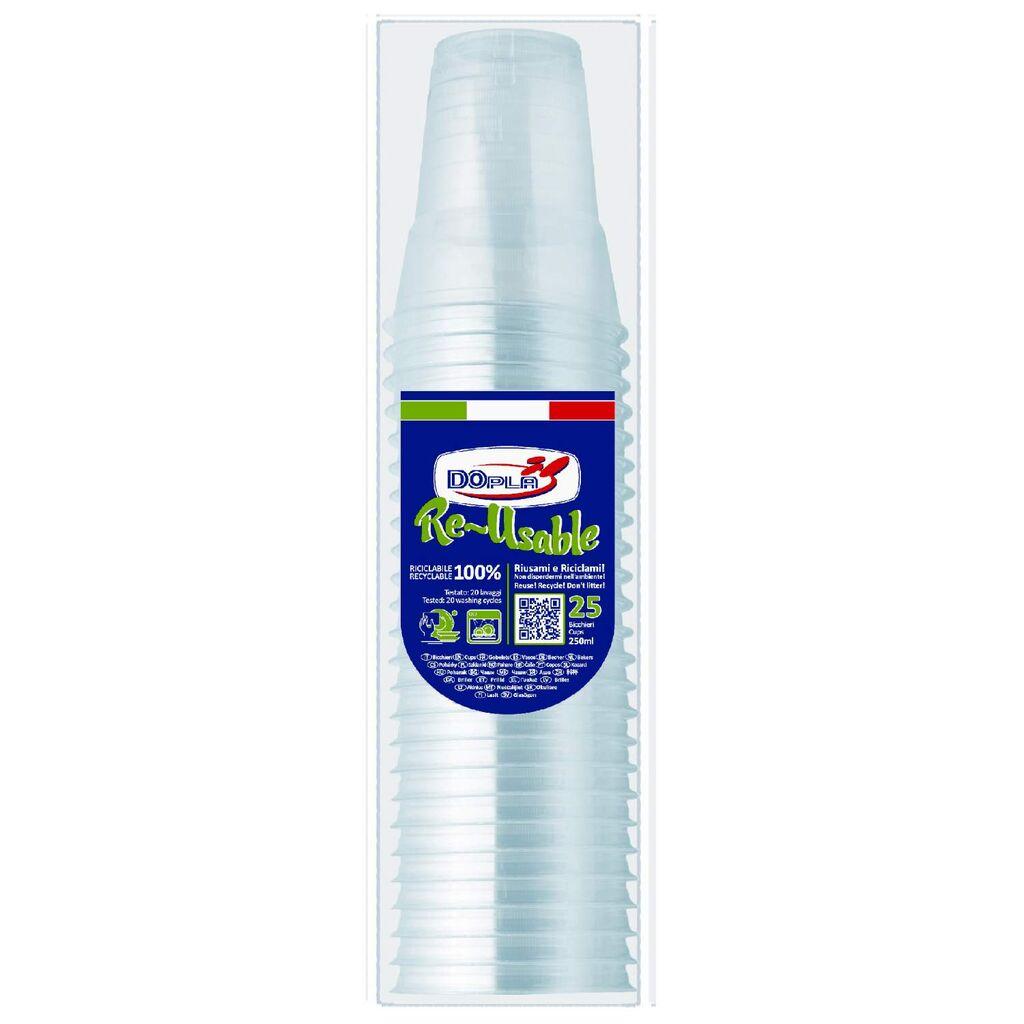 Dopla Set čaša, PVC, 0,25 l, 25 komada