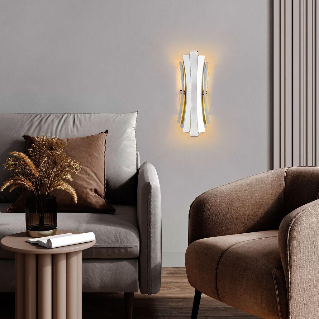 Opviq Zidna lampa Linea-15443, Srebrna