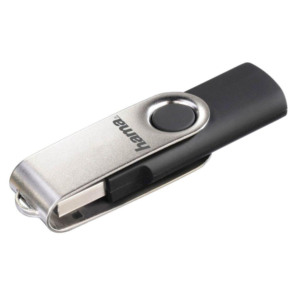 Hama USB Rotate, 2.0 128GB, 10MB/s, black/silver